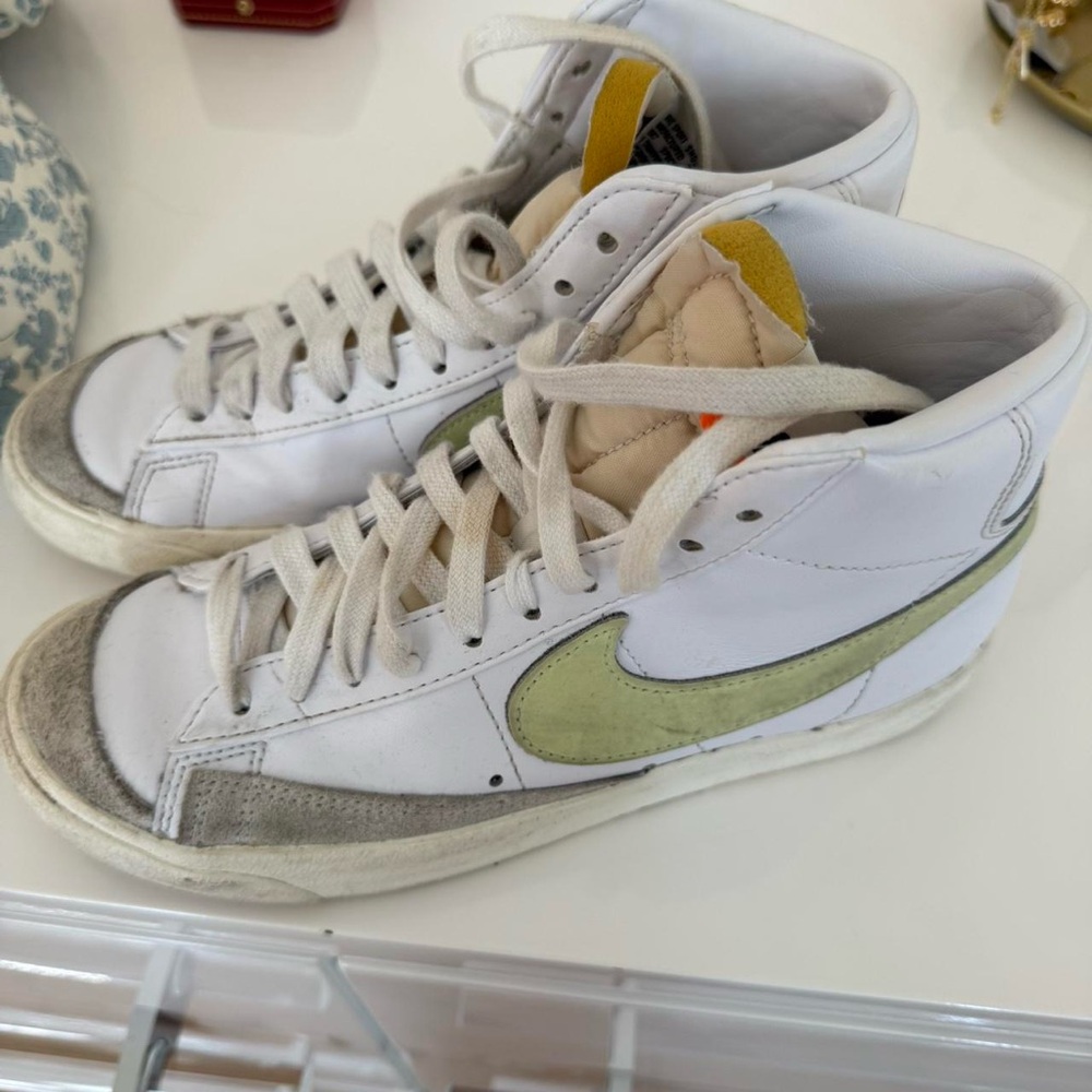 Nike White and Yellow High-Tops
